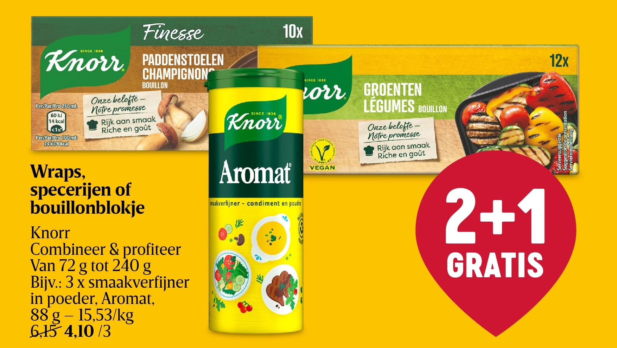 Wraps, specerijen of bouillonblokje