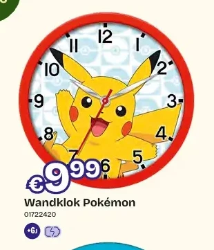 Wandklok Pokémon