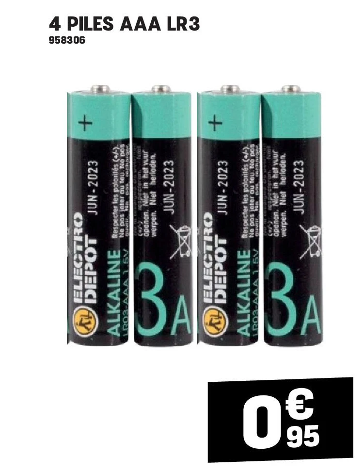 4 PILES AAA LR3
