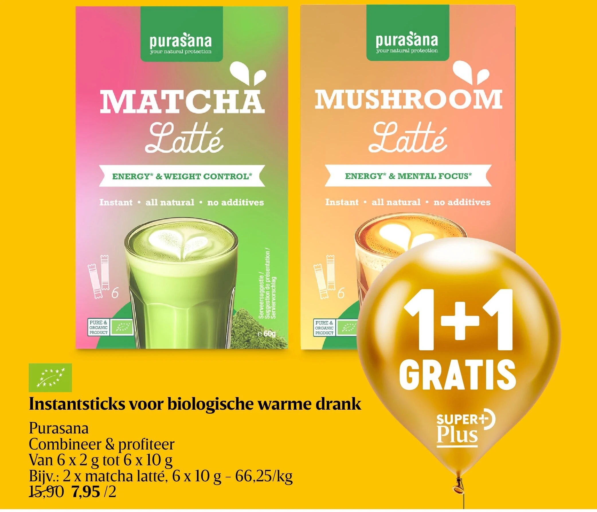 Instantsticks voor biologische warme drank