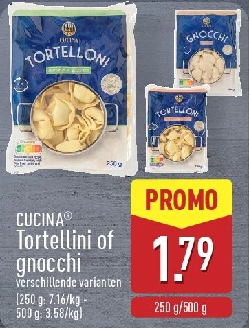 Tortellini of gnocchi