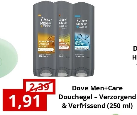 Dove Men+Care Douchegel – Verzorgend & Verfrissend (250 ml)