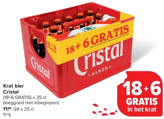 Krat bier Cristal