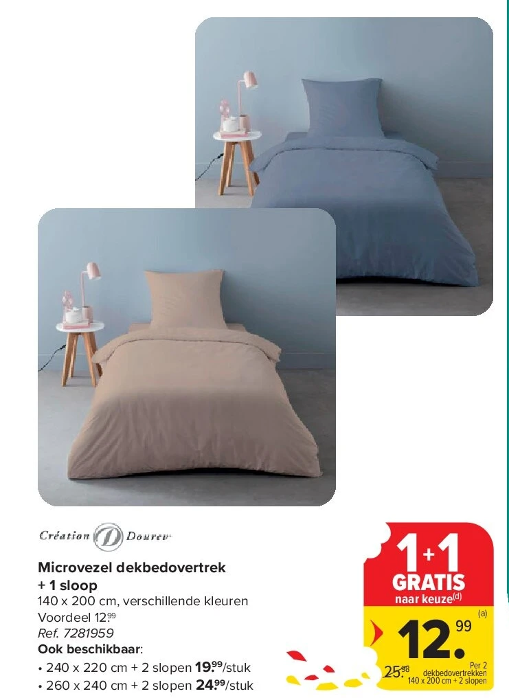 Microvezel dekbedovertrek + 1 sloop