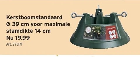 Kerstboomstandaard Ø 39 cm voor maximale stamdikte 14 cm