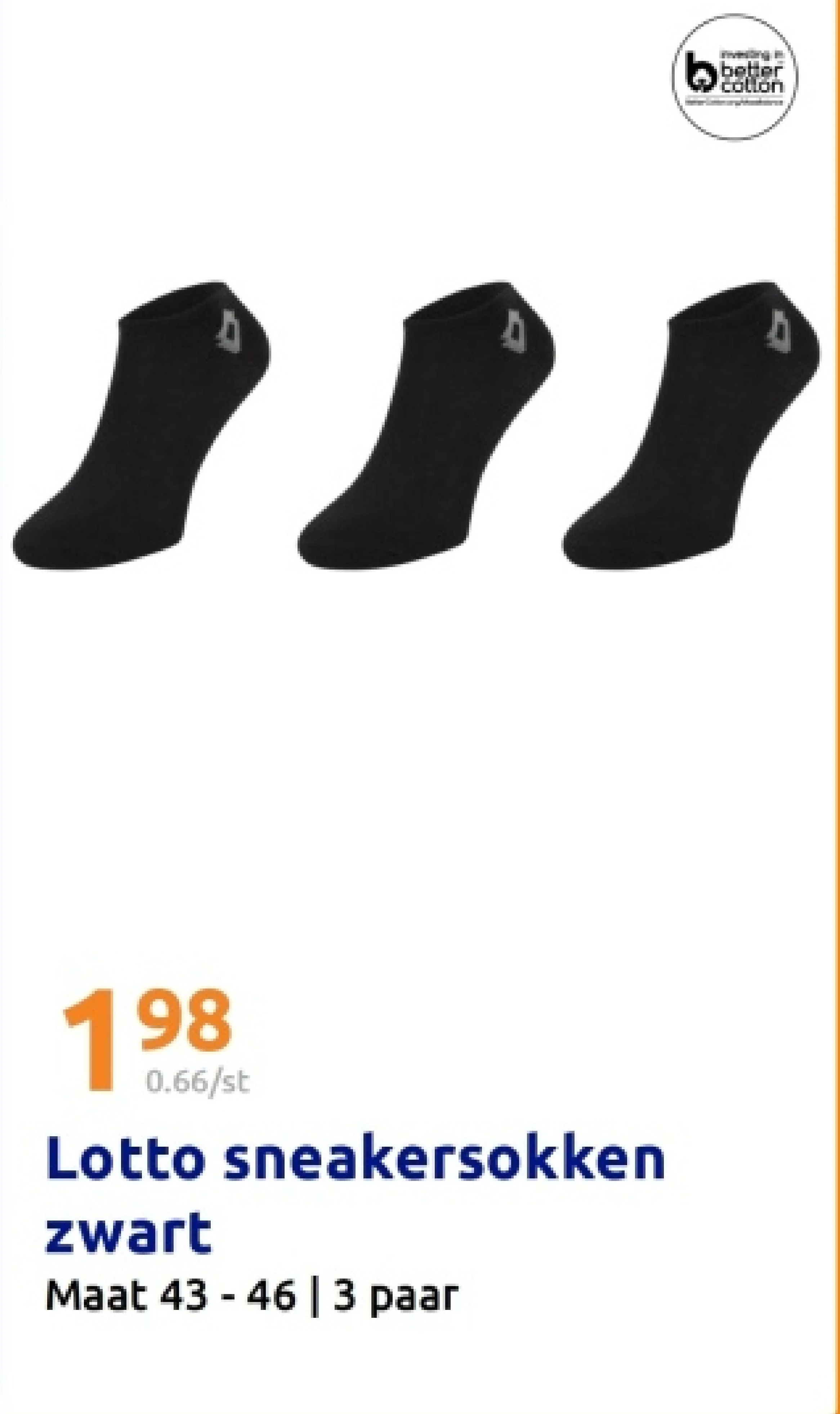 Lotto sneakersokken zwart