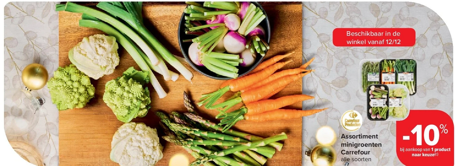 Assortiment minigroenten Carrefour