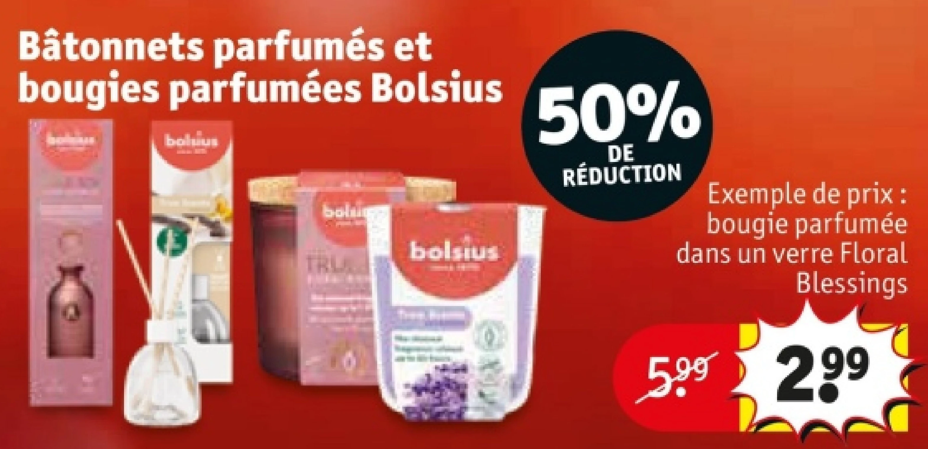 Bâtonnets parfumés et bougies parfumées Bolsius