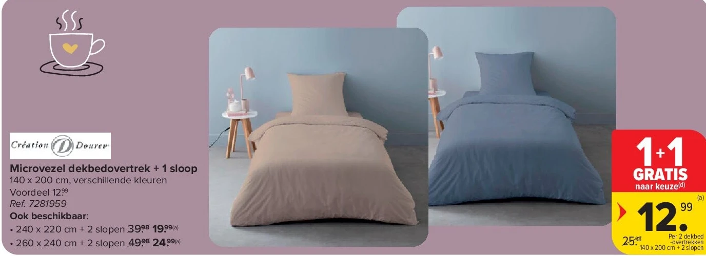 Microvezel dekbedovertrek + 1 sloop