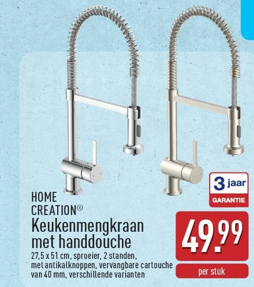 Keukenmengkraan methanddouche