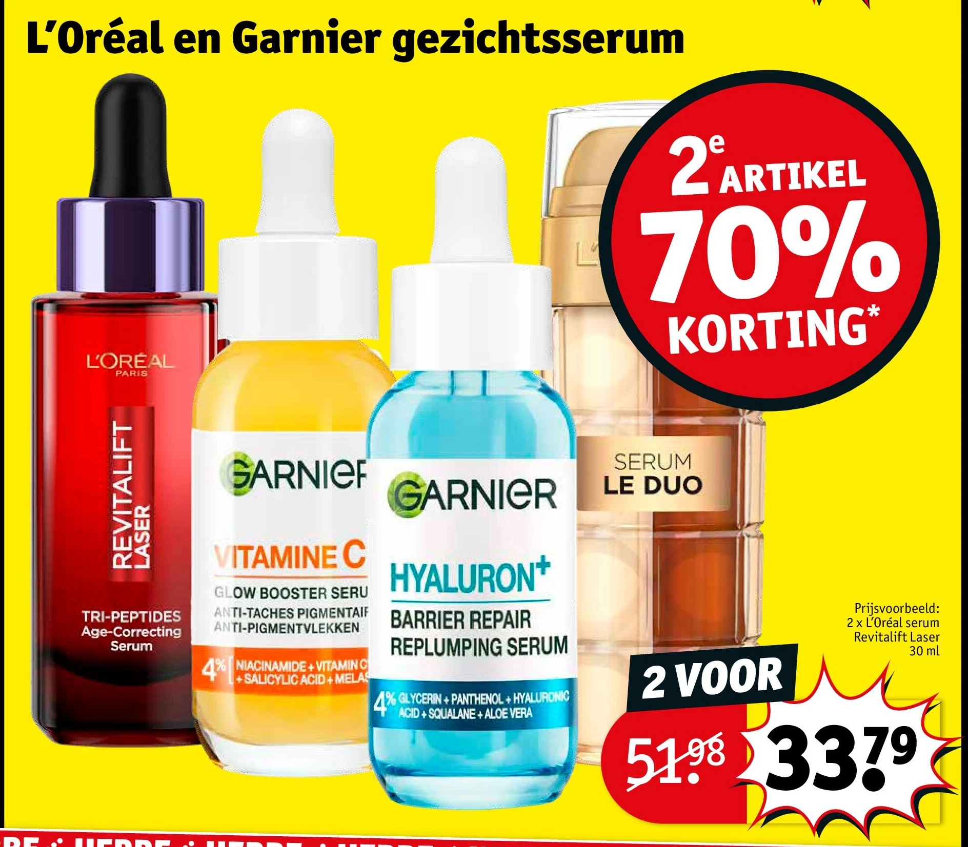 L’Oréal en Garnier gezichtsserum