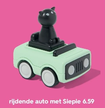 rijdende auto met Siepie