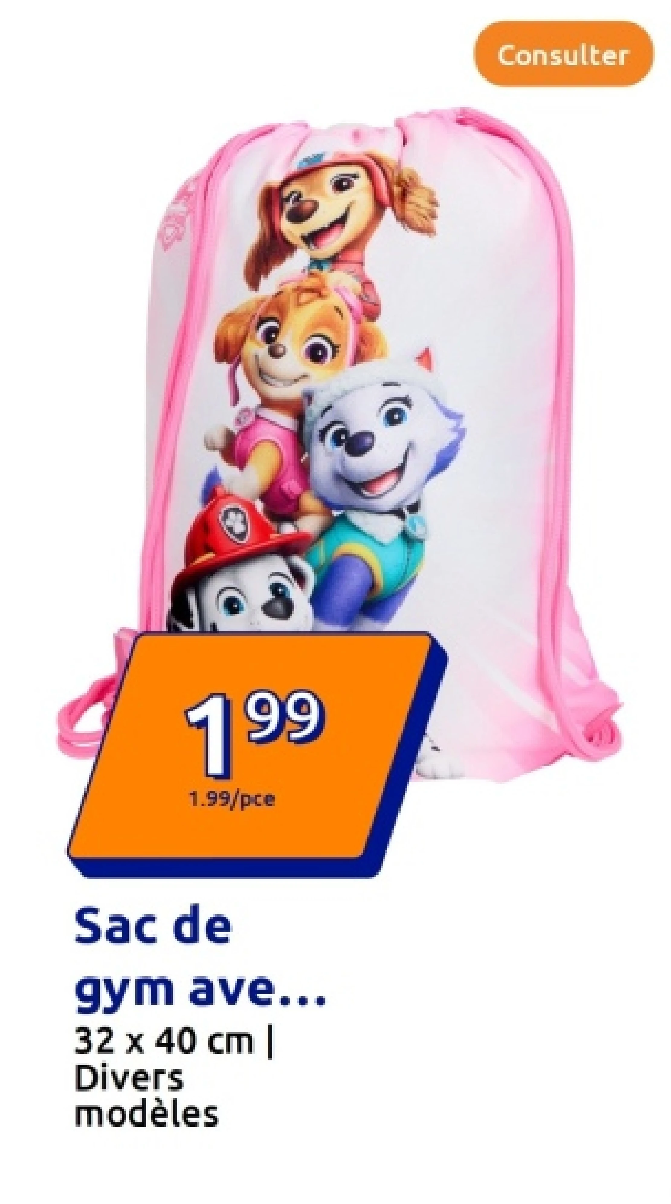 Sac de gym avec imprimé