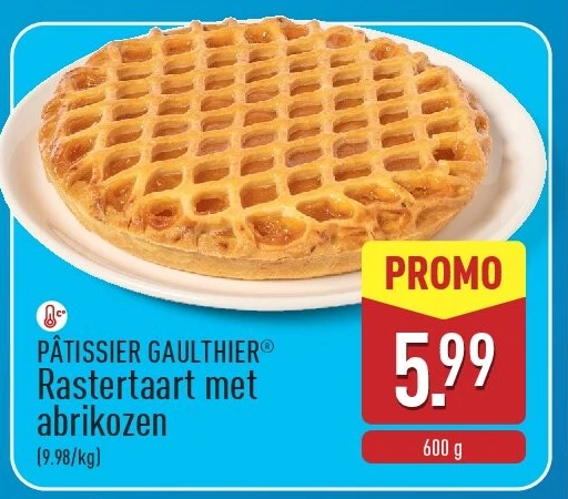Rastertaart met abrikozen