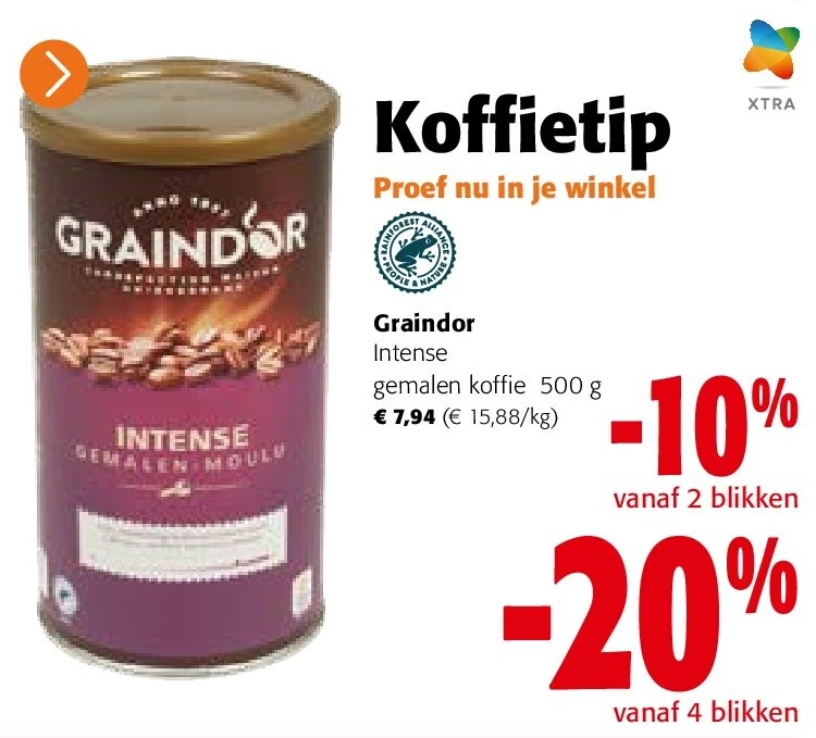 Graindor Intense gemalen koffie 500 g