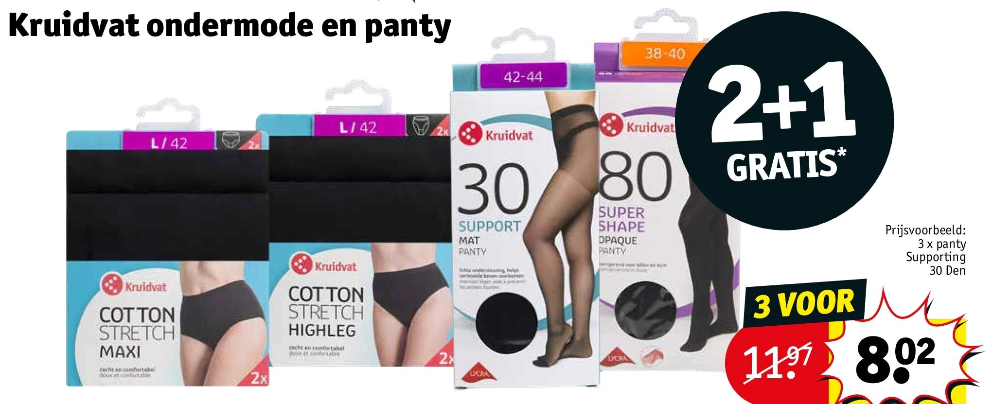 Kruidvat ondermode en panty