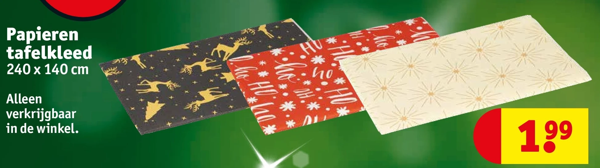 Papieren tafelkleed