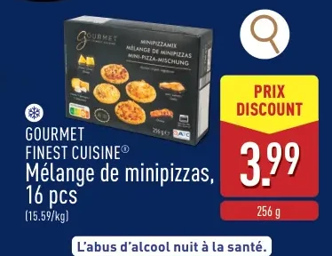 Mélange de minipizzas, 16pcs