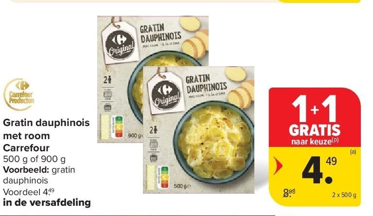 Gratin dauphinois met room Carrefour