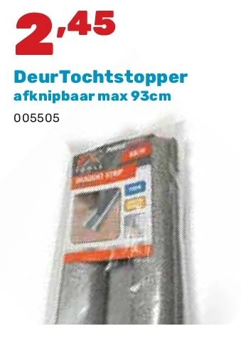 DeurTochtstopper afknipbaar max 93cm