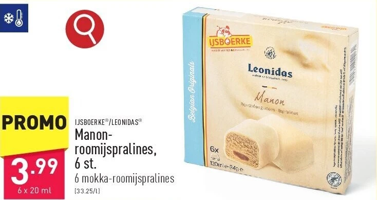 Manon-roomijspralines, 6 st.