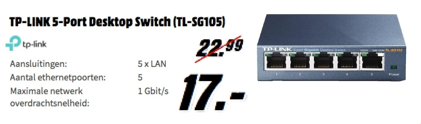 TP-LINK 5-Port Desktop Switch (TL-SG105)