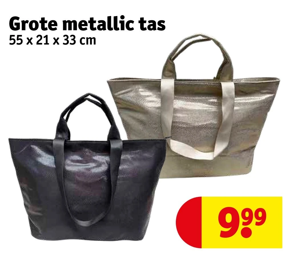 Grote metallic tas