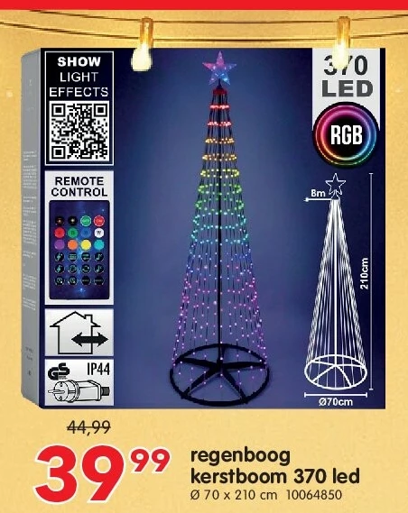 regenboog kerstboom 370 led