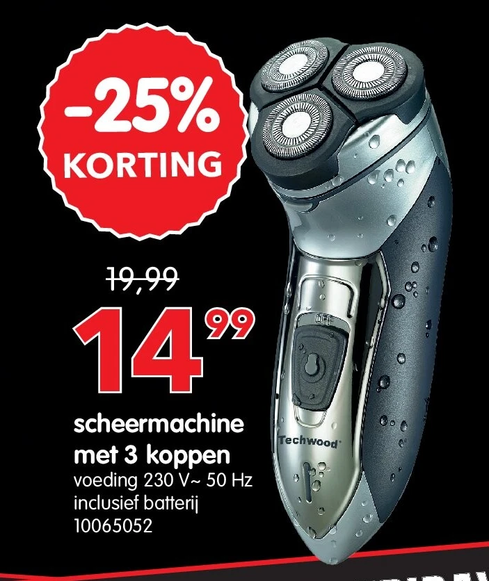 scheermachine met 3 koppen