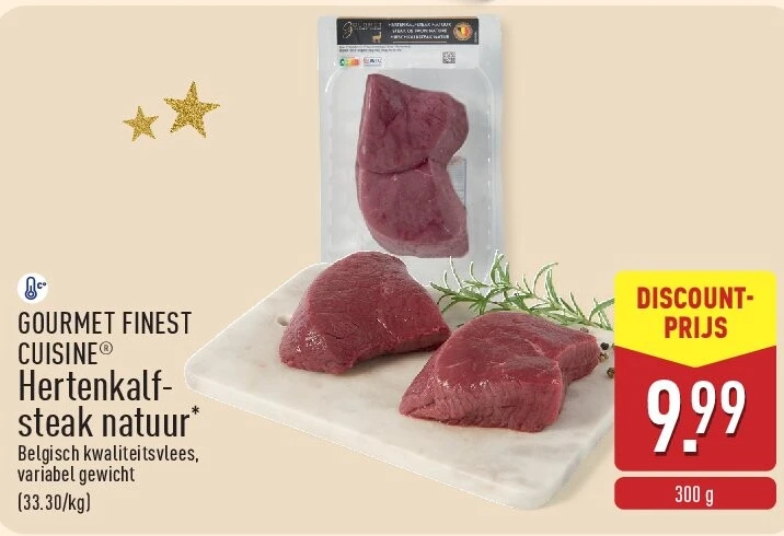Hertenkalf steak natuur