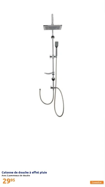 Colonne de douche à effet pluie