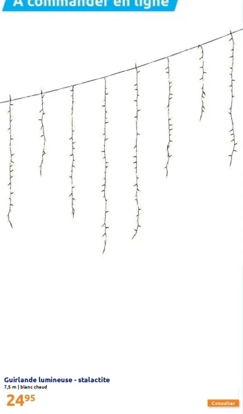 Guirlande lumineuse - stalactite