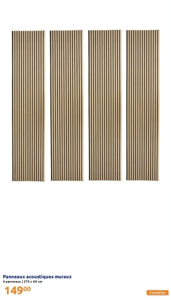 Panneaux acoustiques muraux