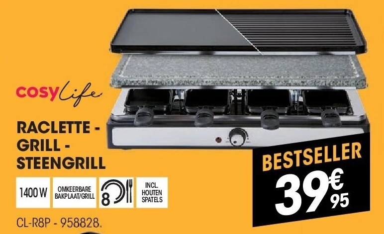 RACLETTE - GRILL - STEENGRILL