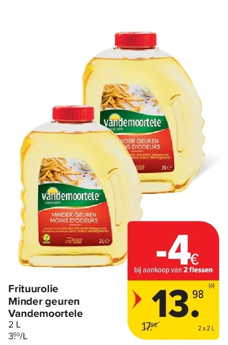 Frituurolie Minder geuren Vandemoortele