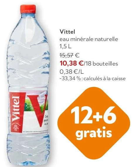 Vittel eau minérale naturelle 1,5 L