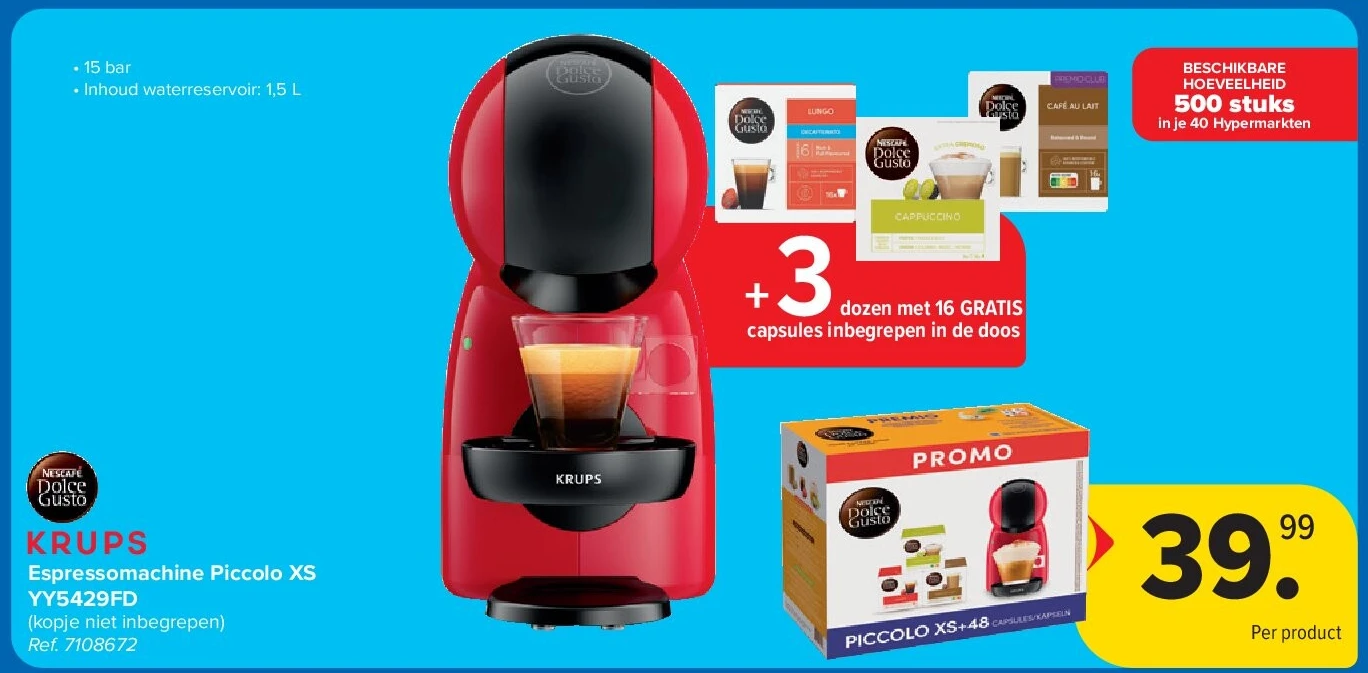 Espressomachine Piccolo XS YY5429FD