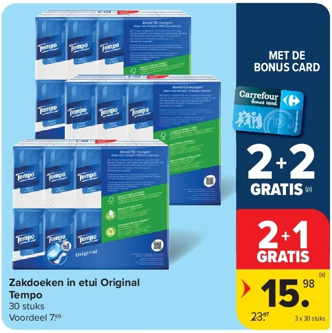 Zakdoeken in etui Original Tempo