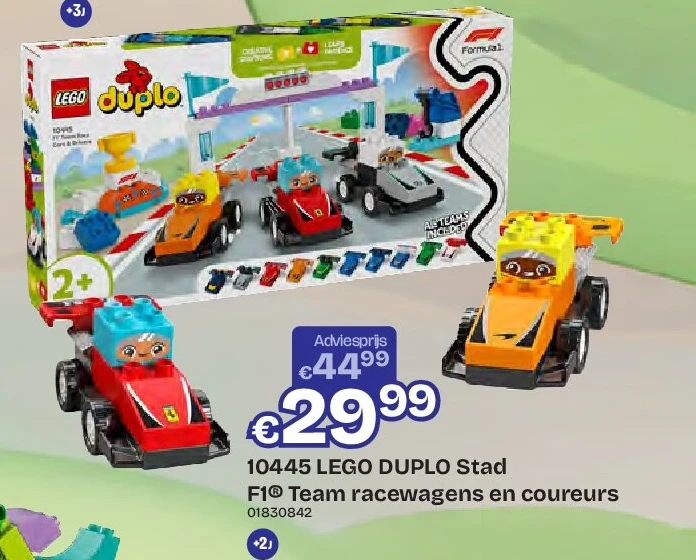 10445 LEGO DUPLO Stad F1® Team racewagens en coureurs