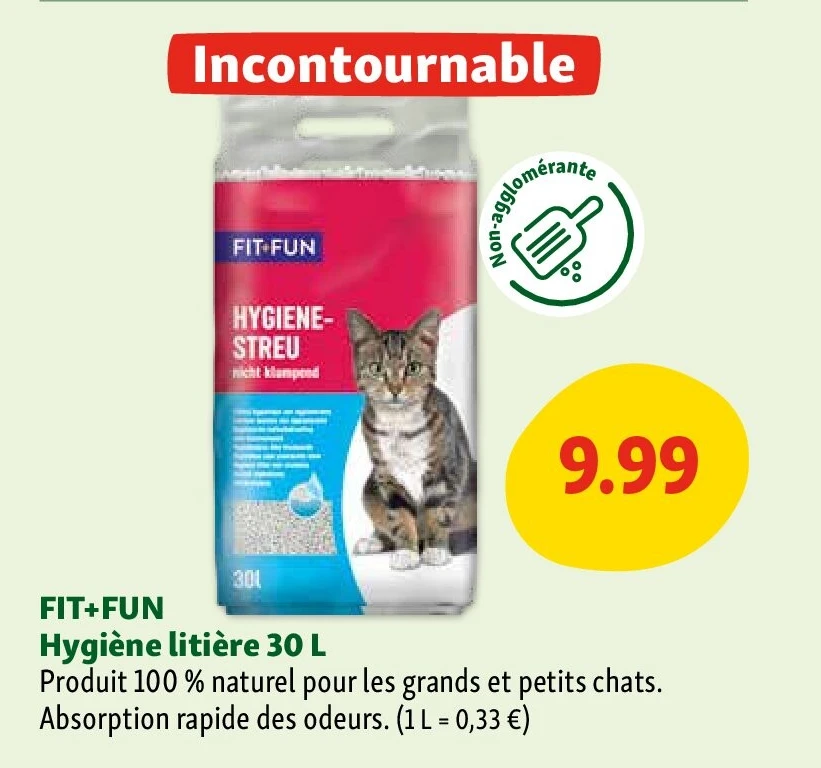 FIT+FUN Hygiène litière 30 L