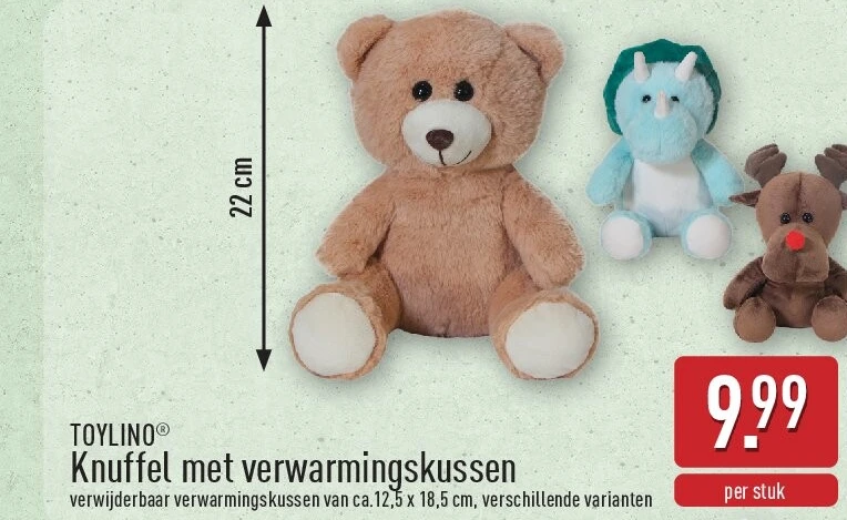 Knuffel met verwarmingskussen