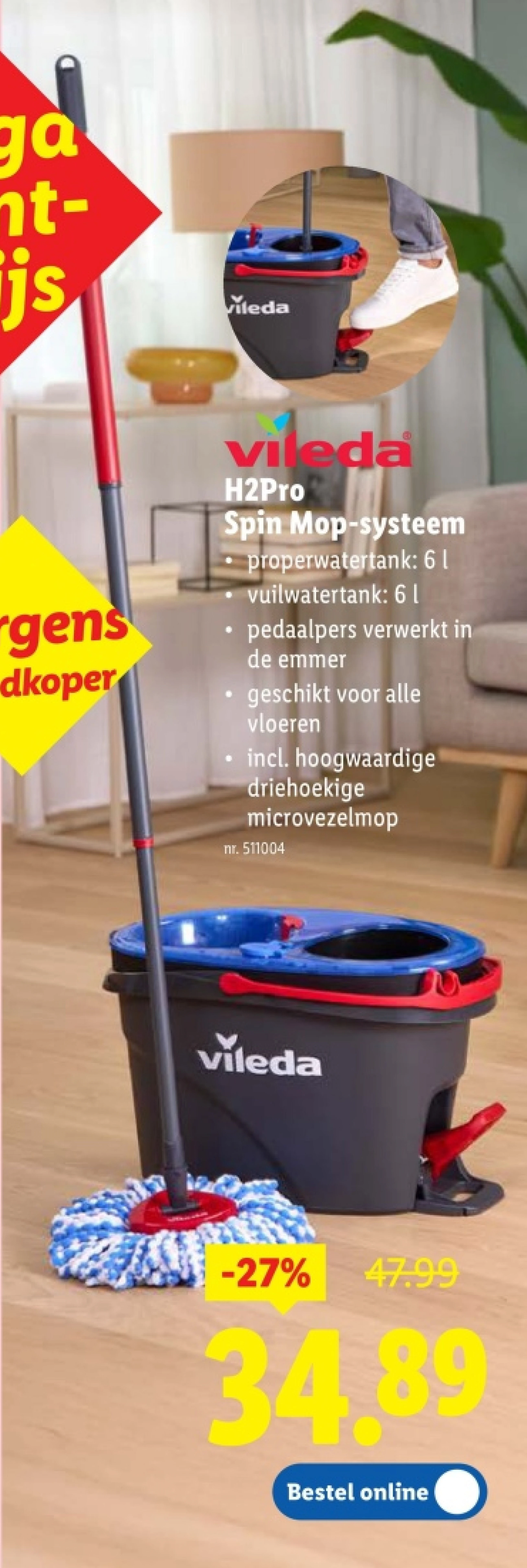 H2Pro Spin Mop-systeem