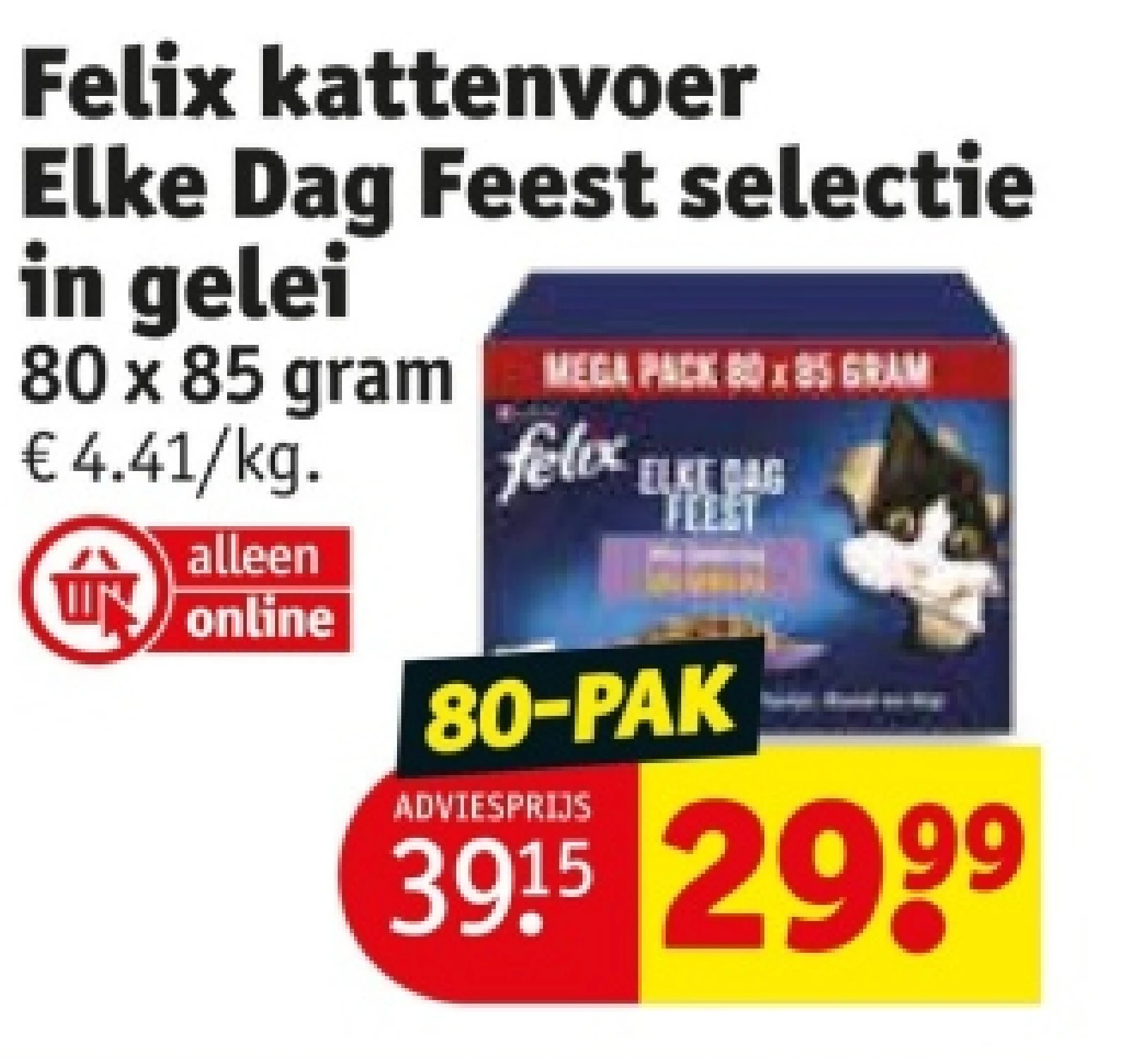 Felix kattenvoer Elke Dag Feest selectie in gelei