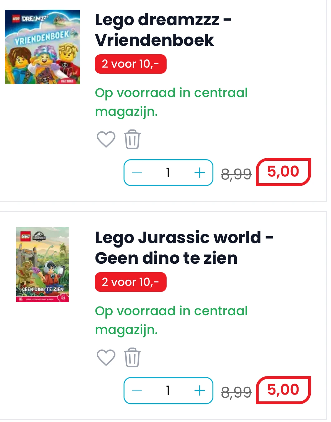 Lego kinderboeken actie