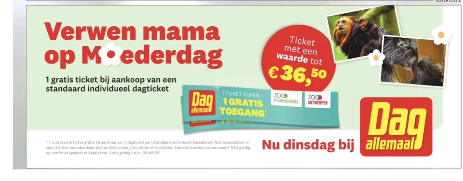 Gratis ticket Zoo Antwerpen of Planckendael