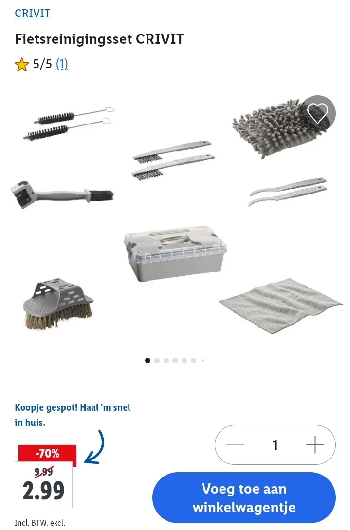 Fietsreinigingsset CRIVIT -70%