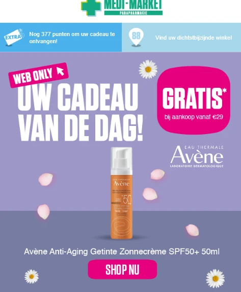 Medi market: gratis zonnecrème
