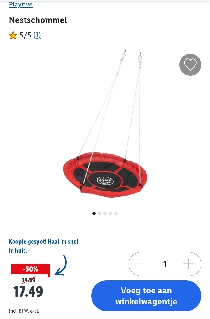Playtive Nestschommel -50%