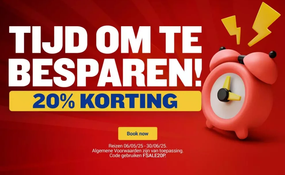 20% korting op veel vluchten bij Ryanair