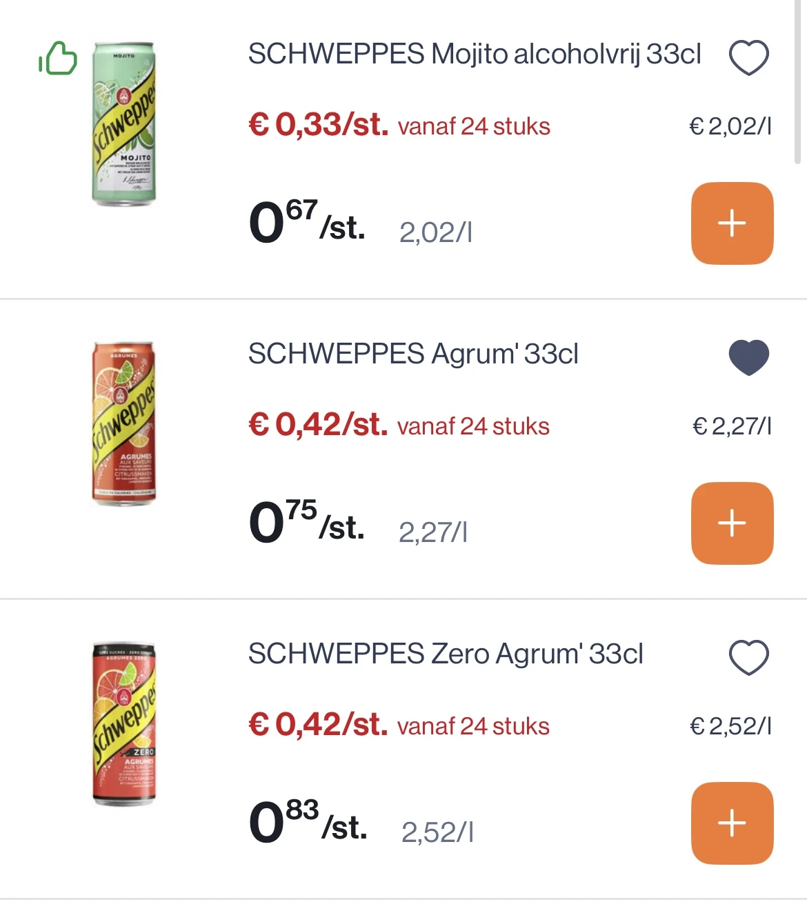 Schweppes blikjes 33 cl -50.% reactie Carrefour